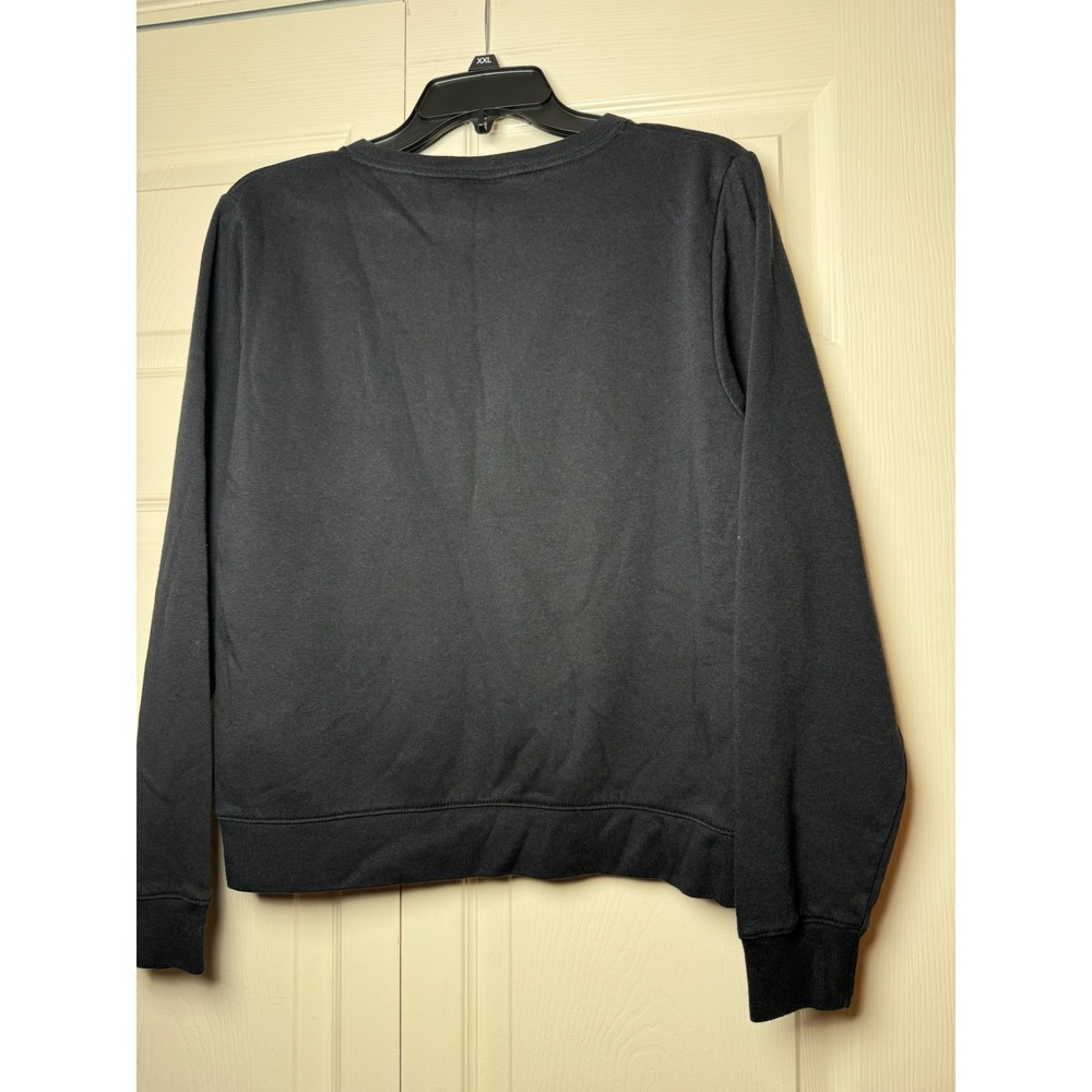 Nike Sportswear Womens Crewneck Sweatshirt Black Logo Swoosh Pullover XS - Picture 4 of 6